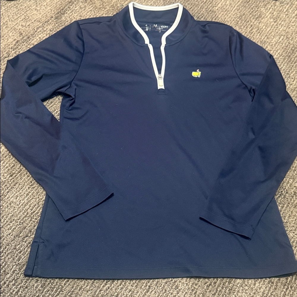 Masters Navy half zip Pullover with Embroidered L… - image 2